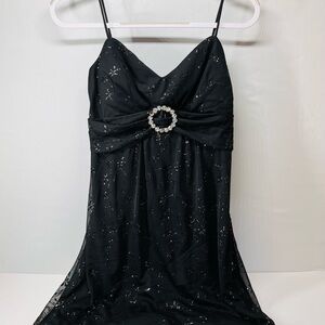 Steppin' Out Black Dress with Sparkle Accents